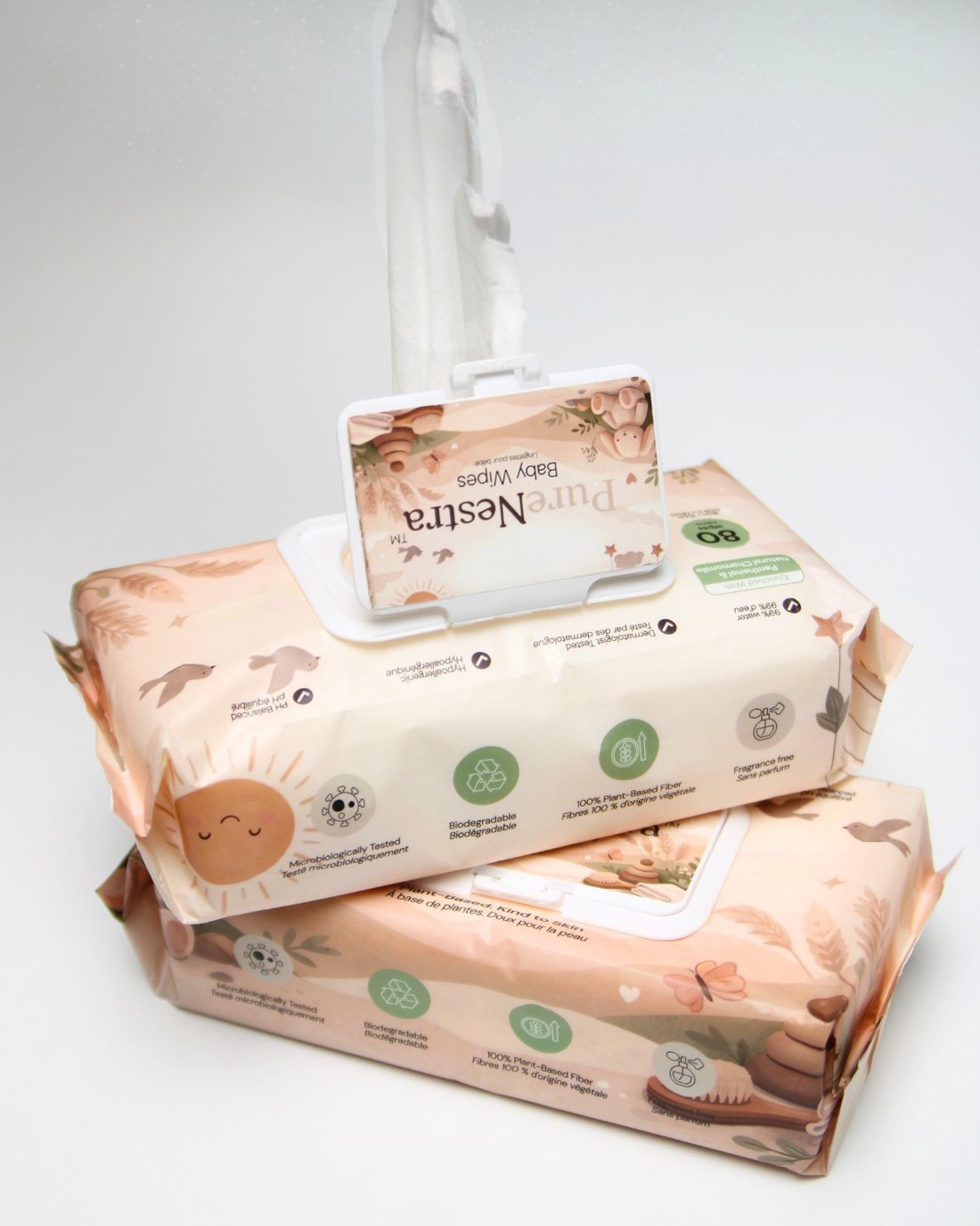 PureNestra plant based baby wipes